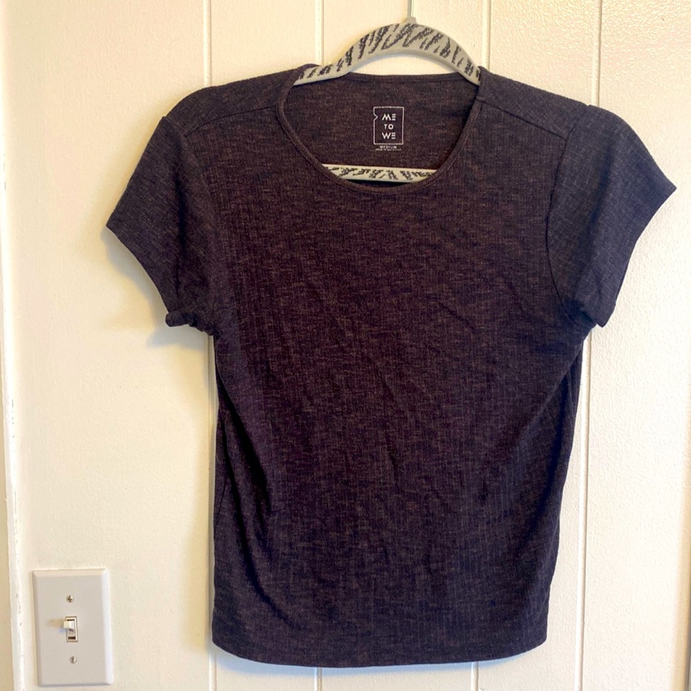 Purple Ribbed Tee - Picture 1 of 2